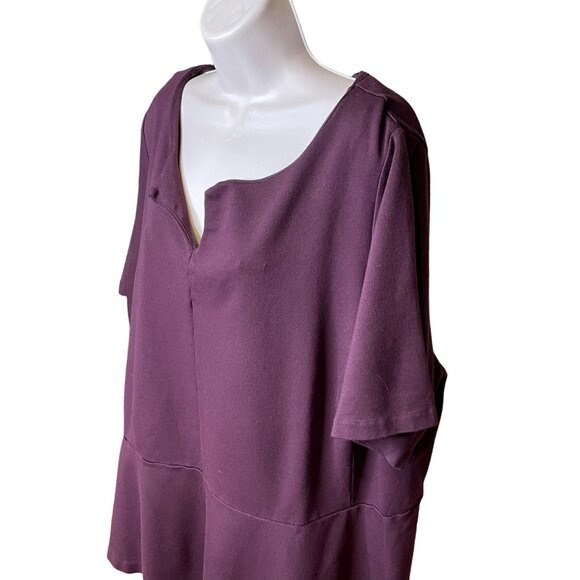 Lands End Womens Purple Peplum Blouse Top Plus Size 3x Shirt u - Picture 4 of 13